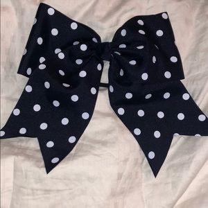 Navy Polka Dot Bow